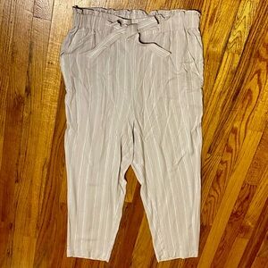 Candie's Cream Striped Wide Leg Pants